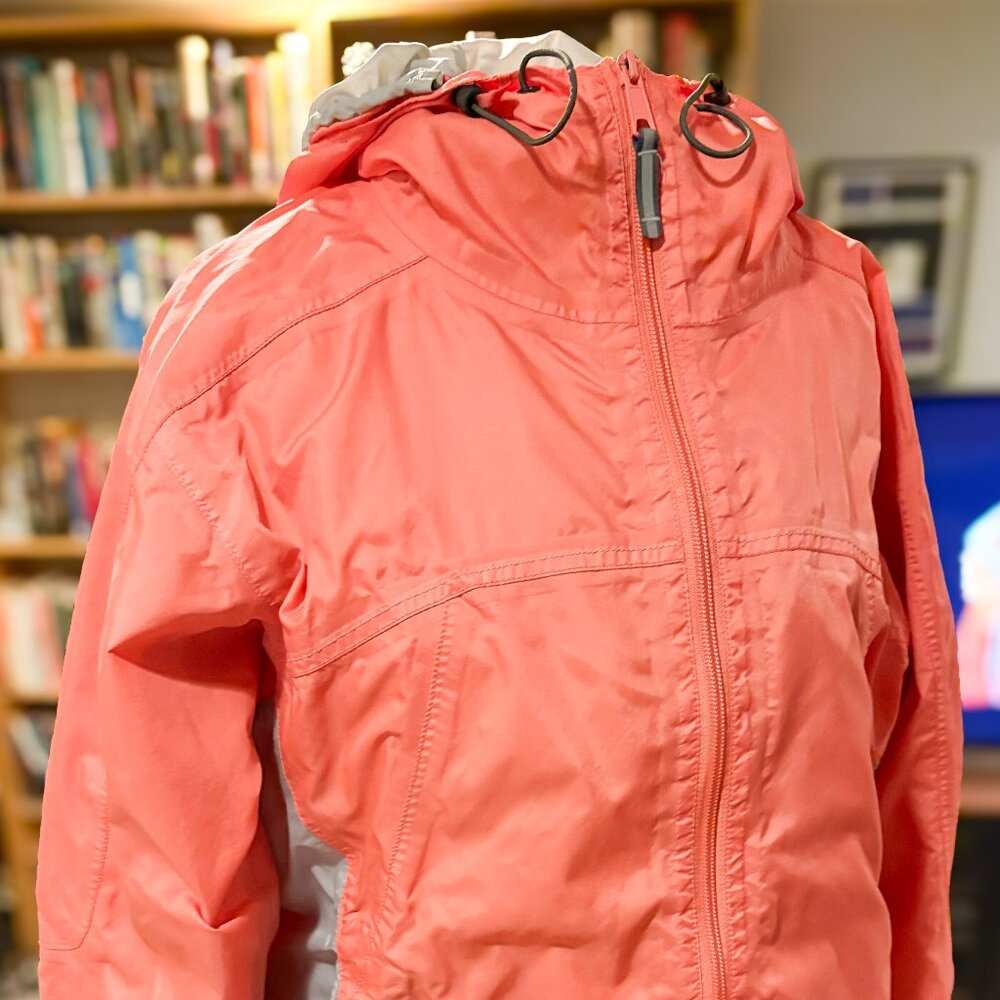 Columbia Pink and Grey Windbreaker -- Large